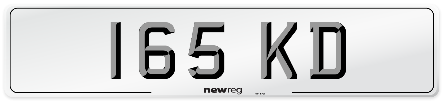 165 KD Number Plate from New Reg